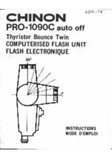 Chinon 1090 C Professional manual. Camera Instructions.